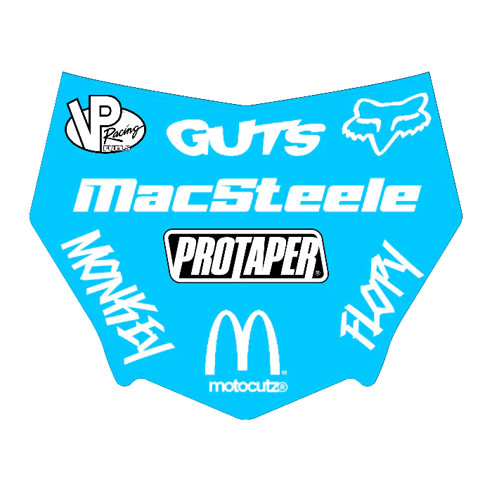 CUSTOM MOTOCUTZ FRONT PLATE DECAL
