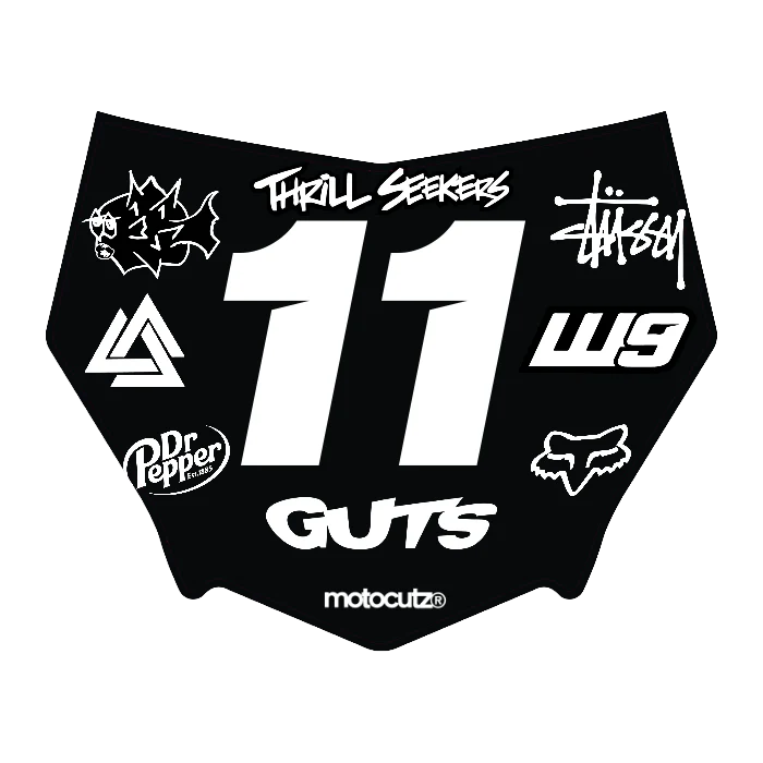 CUSTOM MOTOCUTZ FRONT PLATE DECAL