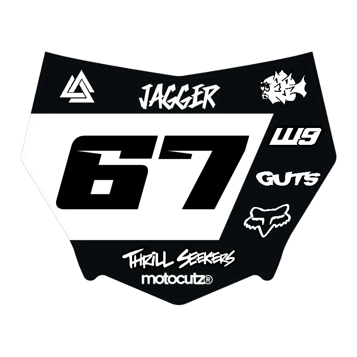 CUSTOM MOTOCUTZ FRONT PLATE DECAL