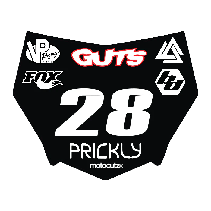 CUSTOM MOTOCUTZ FRONT PLATE DECAL