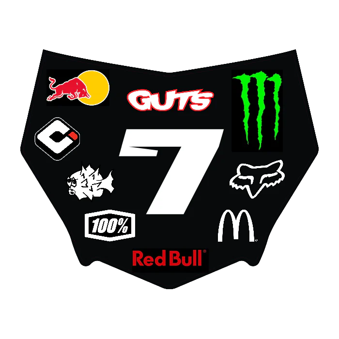 CUSTOM MOTOCUTZ FRONT PLATE DECAL