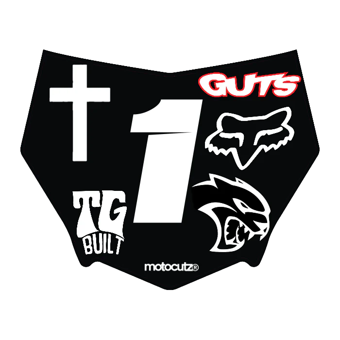 CUSTOM MOTOCUTZ FRONT PLATE DECAL
