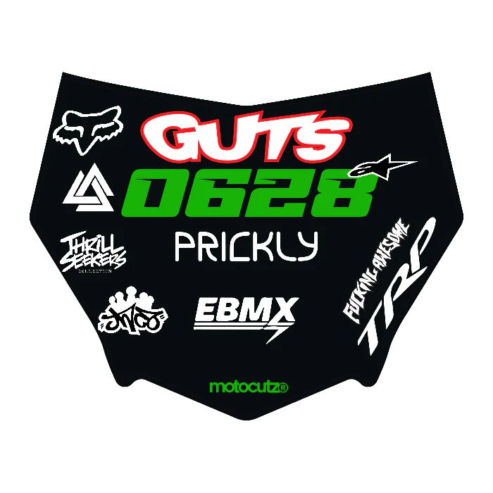 CUSTOM MOTOCUTZ FRONT PLATE DECAL
