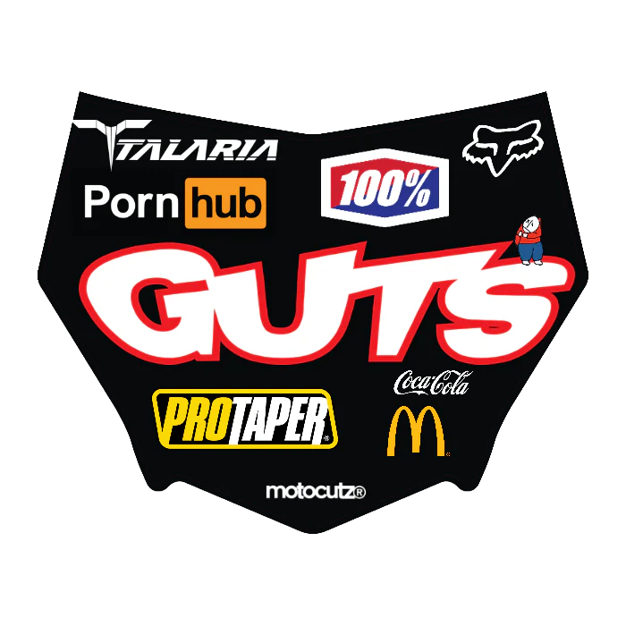 CUSTOM MOTOCUTZ FRONT PLATE DECAL
