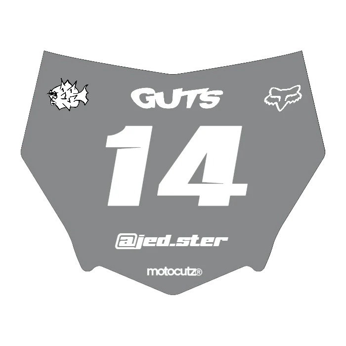 CUSTOM MOTOCUTZ FRONT PLATE DECAL