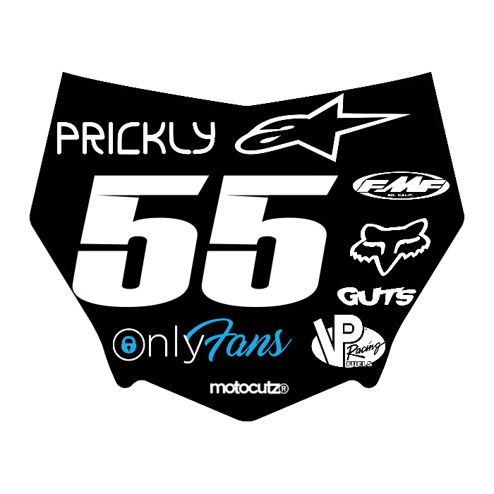 CUSTOM MOTOCUTZ FRONT PLATE DECAL