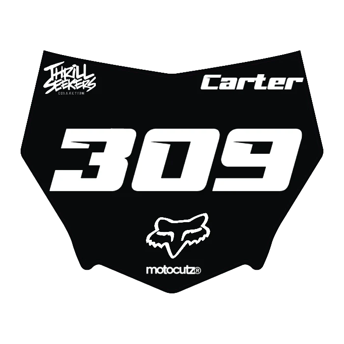 CUSTOM MOTOCUTZ FRONT PLATE DECAL