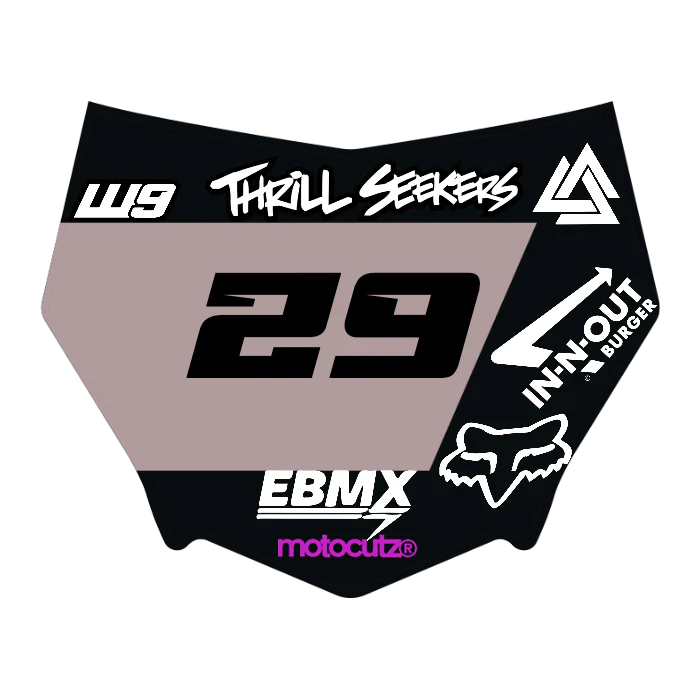 CUSTOM MOTOCUTZ FRONT PLATE DECAL