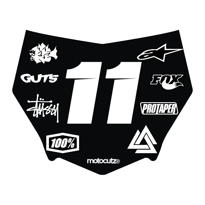 CUSTOM MOTOCUTZ FRONT PLATE DECAL