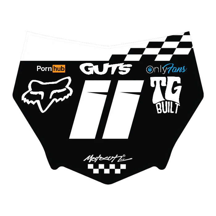 CUSTOM MOTOCUTZ FRONT PLATE DECAL
