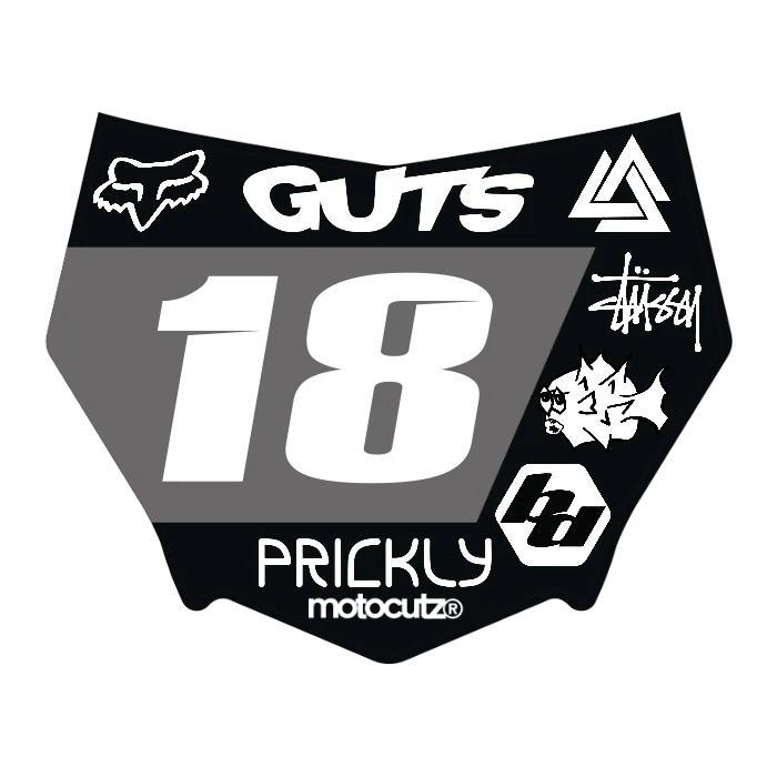 CUSTOM MOTOCUTZ FRONT PLATE DECAL