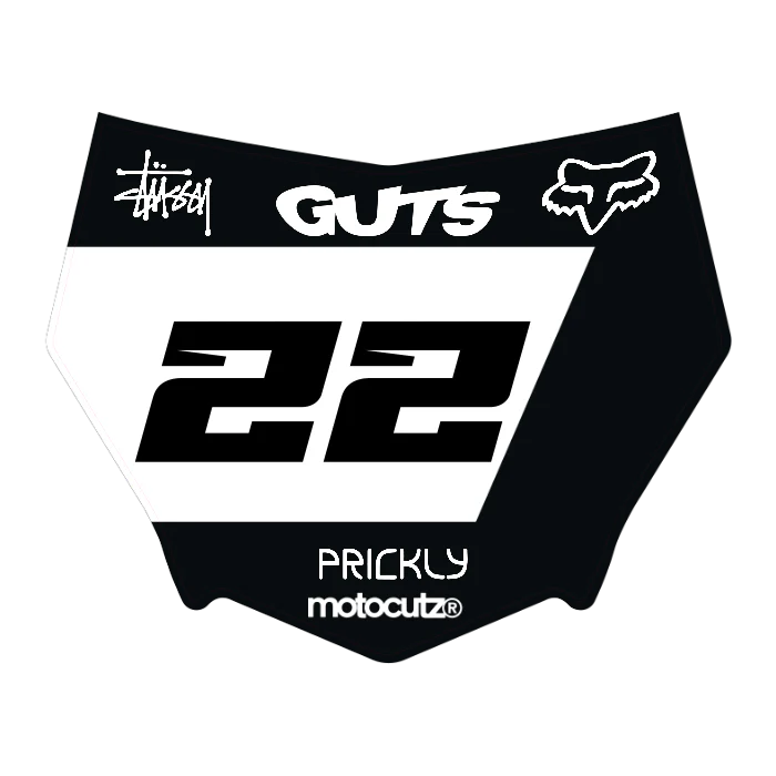 CUSTOM MOTOCUTZ FRONT PLATE DECAL