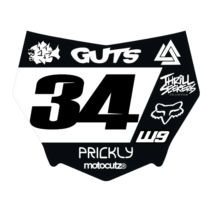 CUSTOM MOTOCUTZ FRONT PLATE DECAL