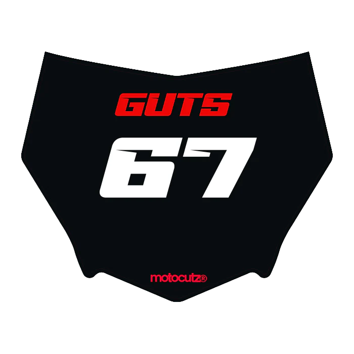 CUSTOM MOTOCUTZ FRONT PLATE DECAL