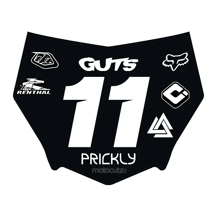 CUSTOM MOTOCUTZ FRONT PLATE DECAL