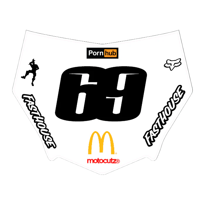 CUSTOM MOTOCUTZ FRONT PLATE DECAL