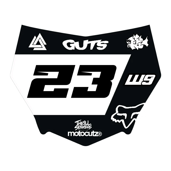 CUSTOM MOTOCUTZ FRONT PLATE DECAL