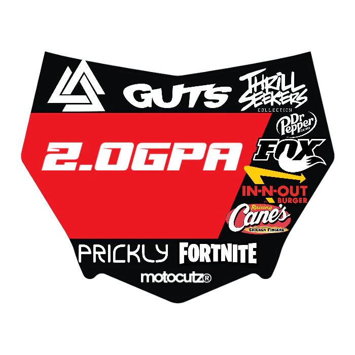CUSTOM MOTOCUTZ FRONT PLATE DECAL