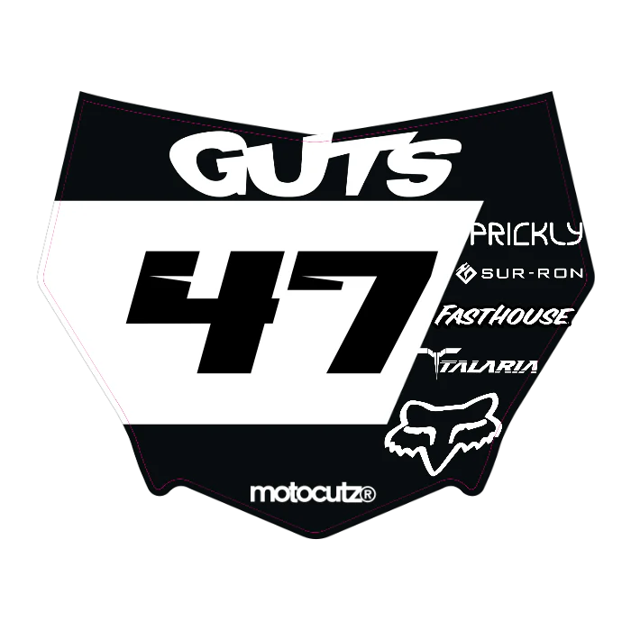 CUSTOM MOTOCUTZ FRONT PLATE DECAL
