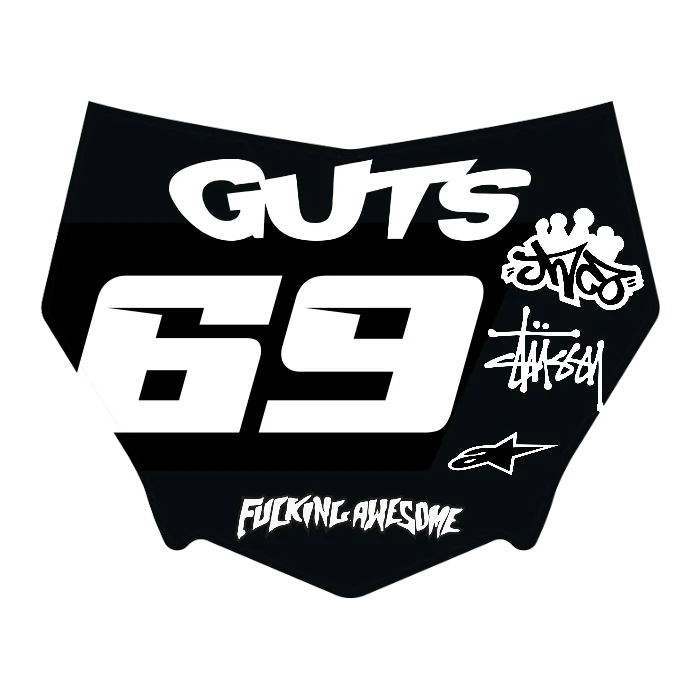 CUSTOM MOTOCUTZ FRONT PLATE DECAL