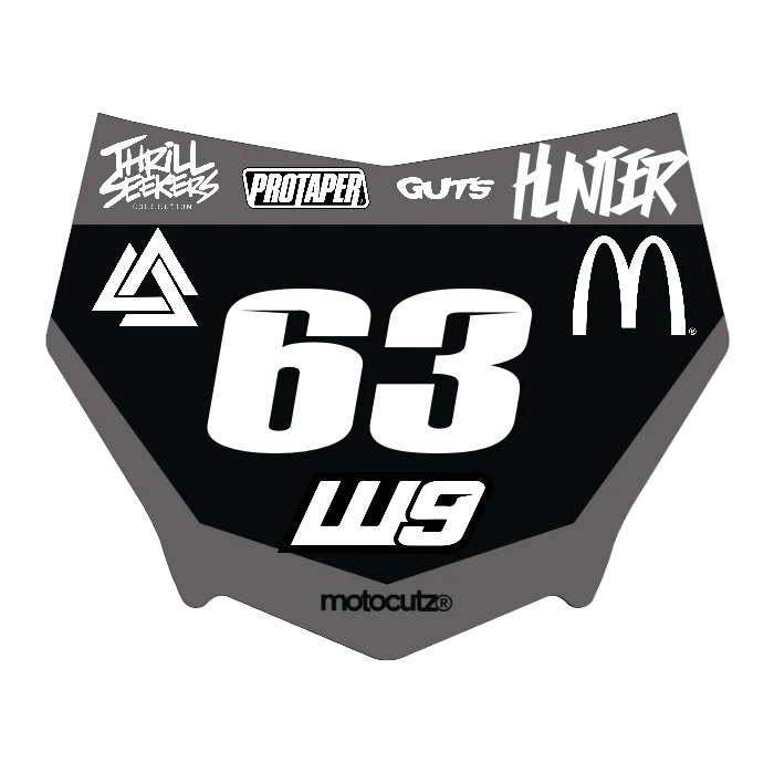 CUSTOM MOTOCUTZ FRONT PLATE DECAL