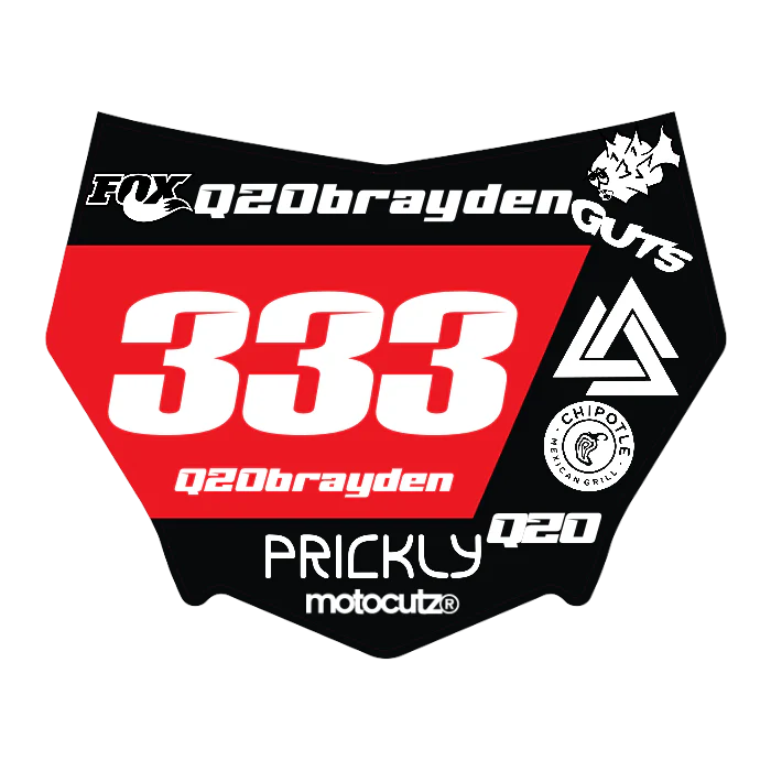 CUSTOM MOTOCUTZ FRONT PLATE DECAL