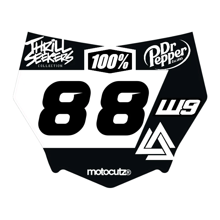 CUSTOM MOTOCUTZ FRONT PLATE DECAL