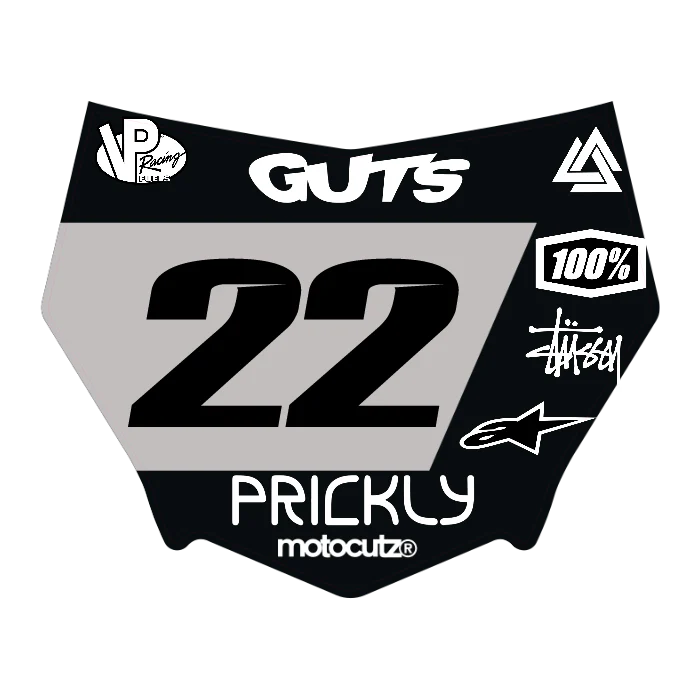 CUSTOM MOTOCUTZ FRONT PLATE DECAL