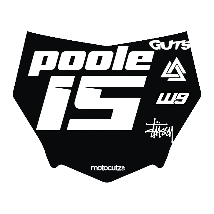 CUSTOM MOTOCUTZ FRONT PLATE DECAL