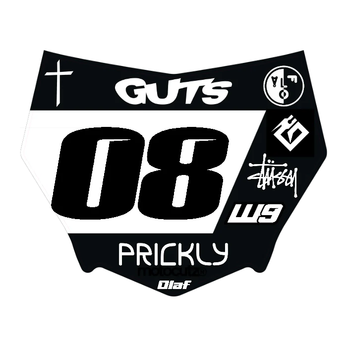 CUSTOM MOTOCUTZ FRONT PLATE DECAL