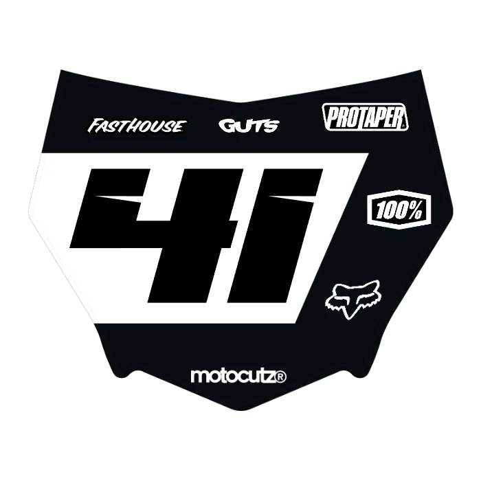 CUSTOM MOTOCUTZ FRONT PLATE DECAL