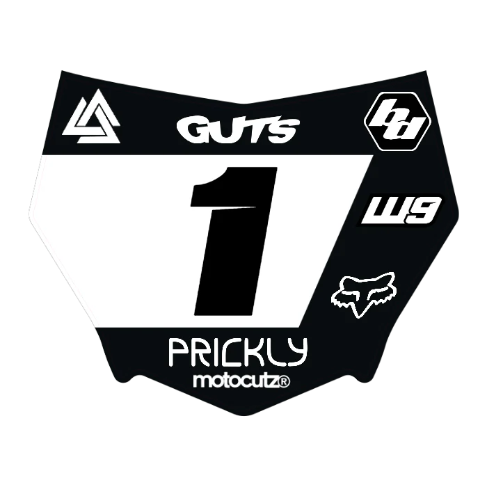 CUSTOM MOTOCUTZ FRONT PLATE DECAL