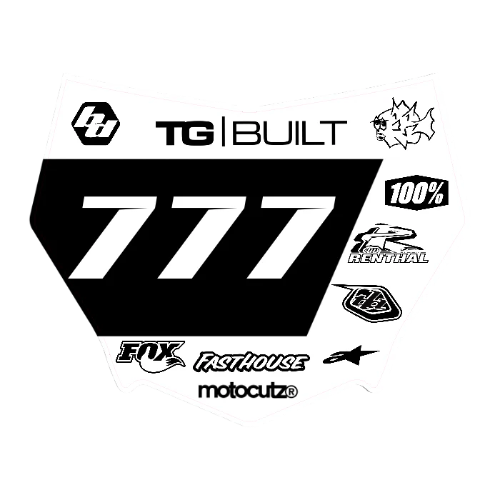 CUSTOM MOTOCUTZ FRONT PLATE DECAL