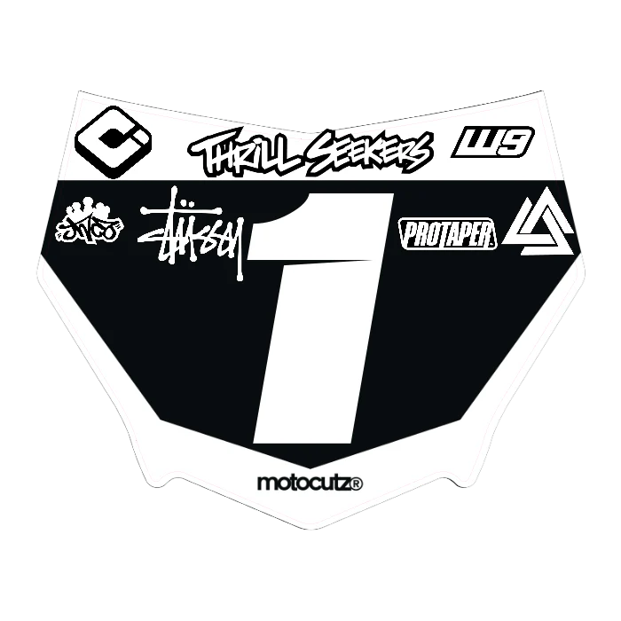 CUSTOM MOTOCUTZ FRONT PLATE DECAL
