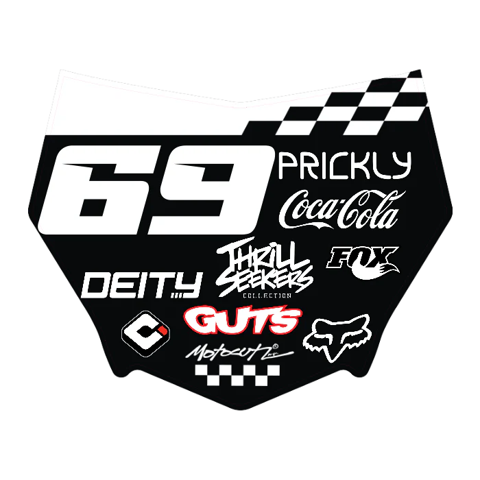 CUSTOM MOTOCUTZ FRONT PLATE DECAL