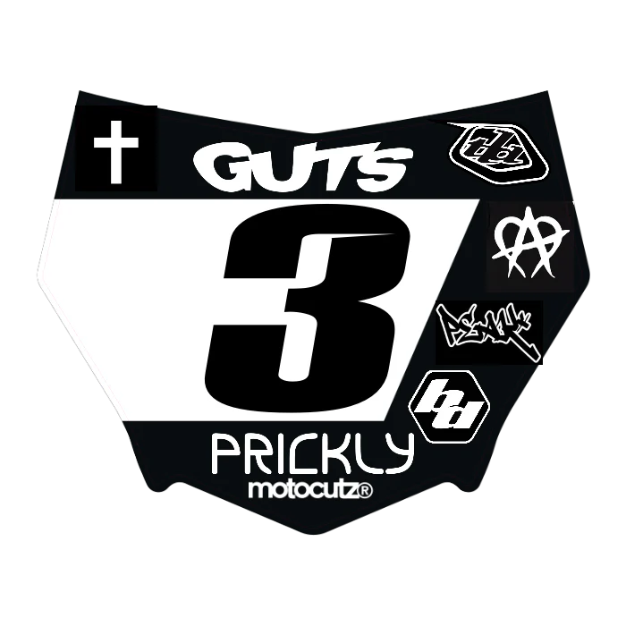 CUSTOM MOTOCUTZ FRONT PLATE DECAL