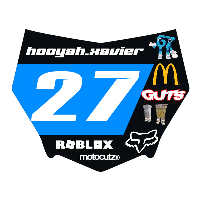 CUSTOM MOTOCUTZ FRONT PLATE DECAL