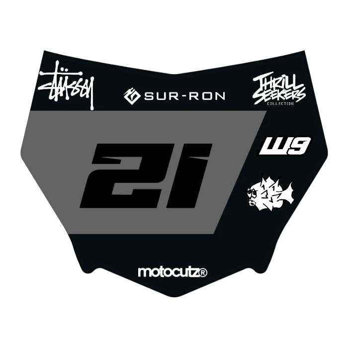 CUSTOM MOTOCUTZ FRONT PLATE DECAL