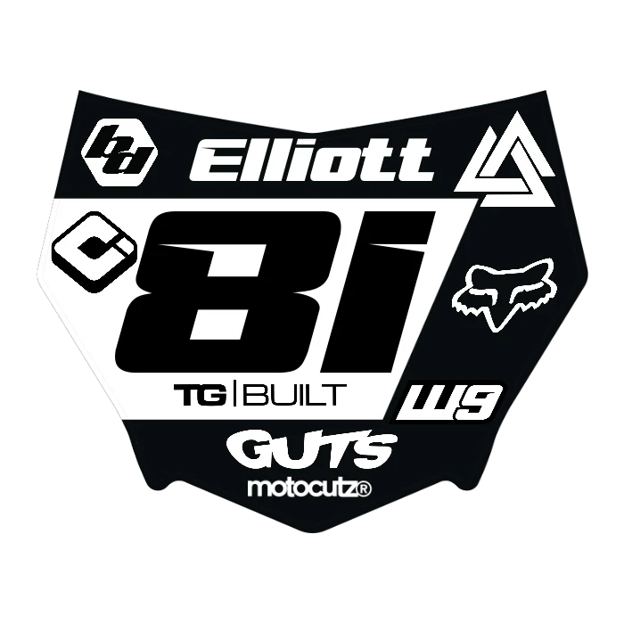 CUSTOM MOTOCUTZ FRONT PLATE DECAL