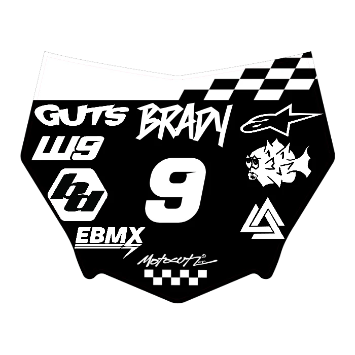 CUSTOM MOTOCUTZ FRONT PLATE DECAL