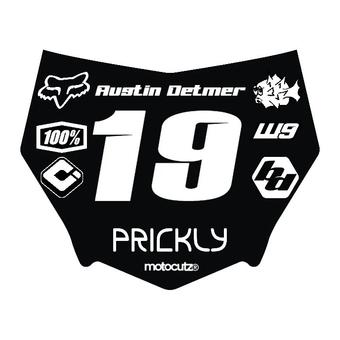 CUSTOM MOTOCUTZ FRONT PLATE DECAL