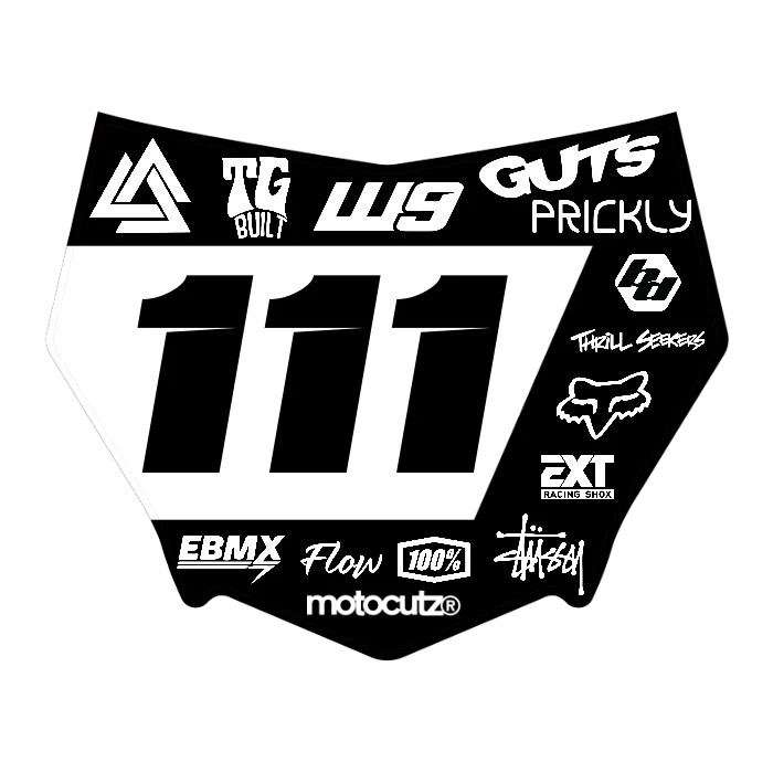 CUSTOM MOTOCUTZ FRONT PLATE DECAL