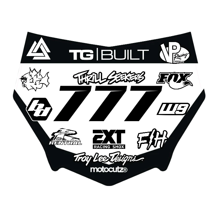CUSTOM MOTOCUTZ FRONT PLATE DECAL