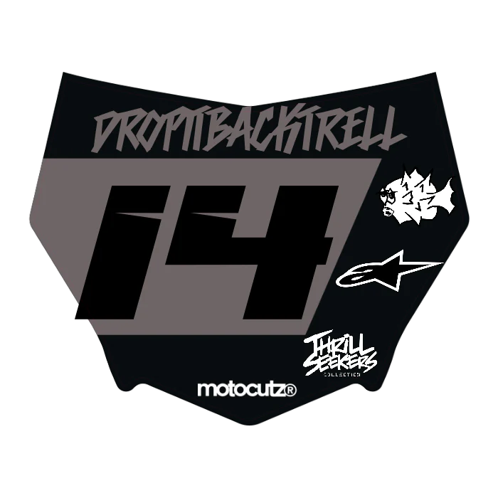 CUSTOM MOTOCUTZ FRONT PLATE DECAL
