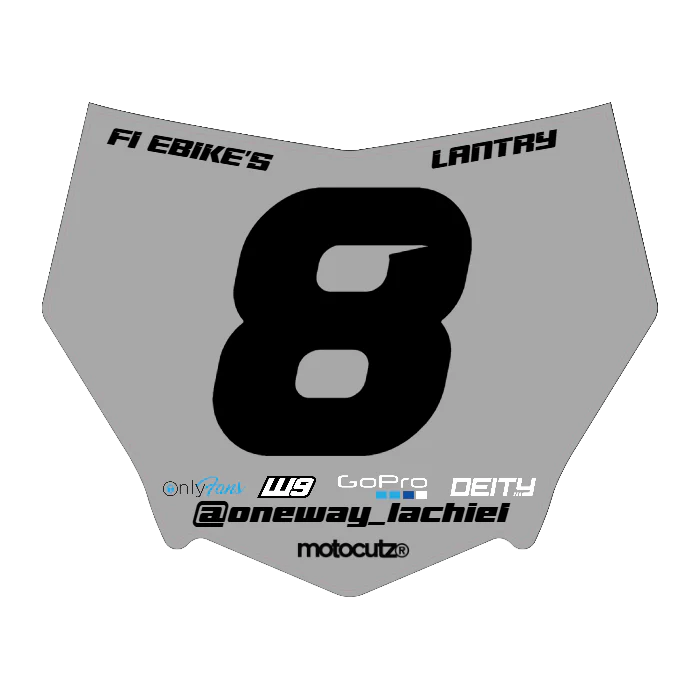 CUSTOM MOTOCUTZ FRONT PLATE DECAL
