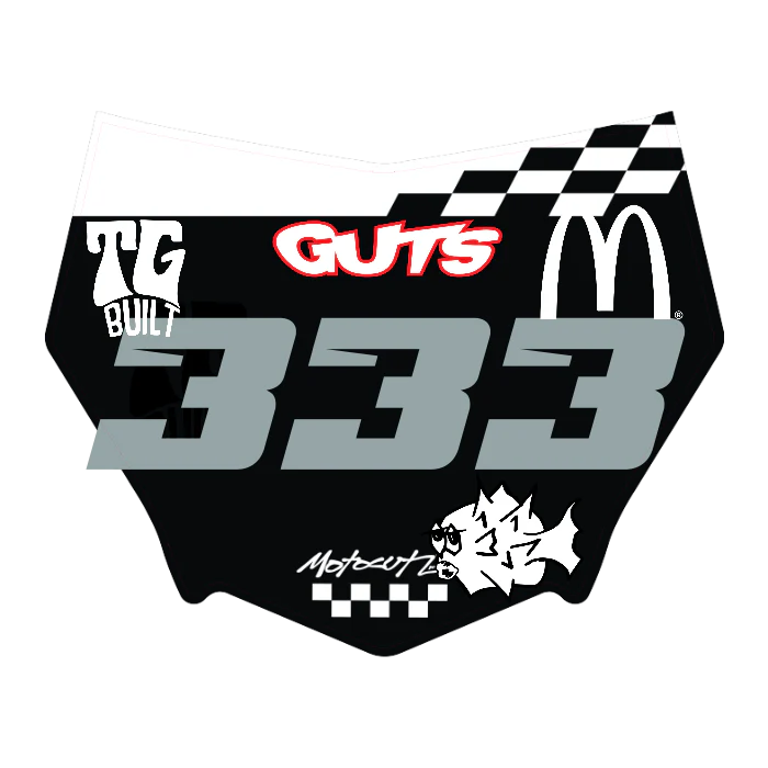 CUSTOM MOTOCUTZ FRONT PLATE DECAL