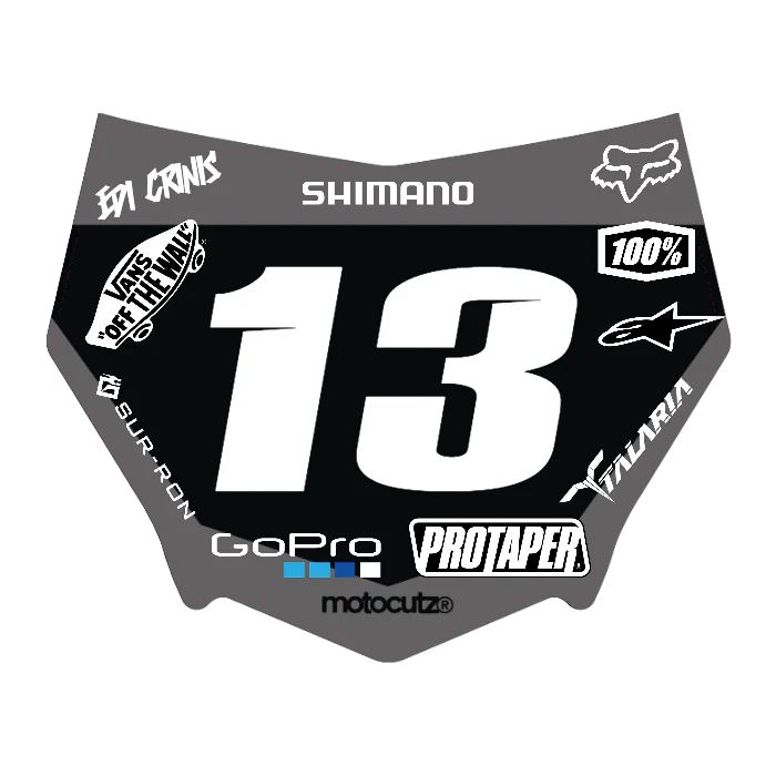 CUSTOM MOTOCUTZ FRONT PLATE DECAL