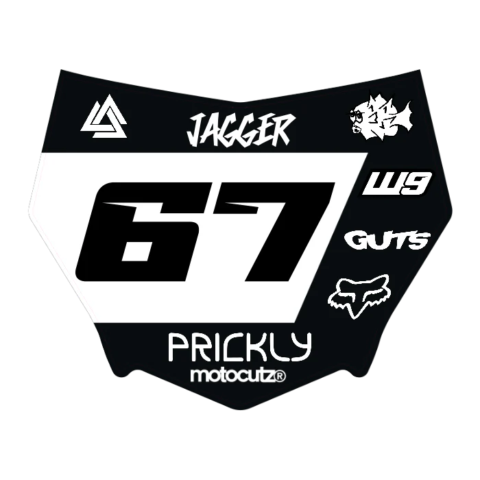 CUSTOM MOTOCUTZ FRONT PLATE DECAL