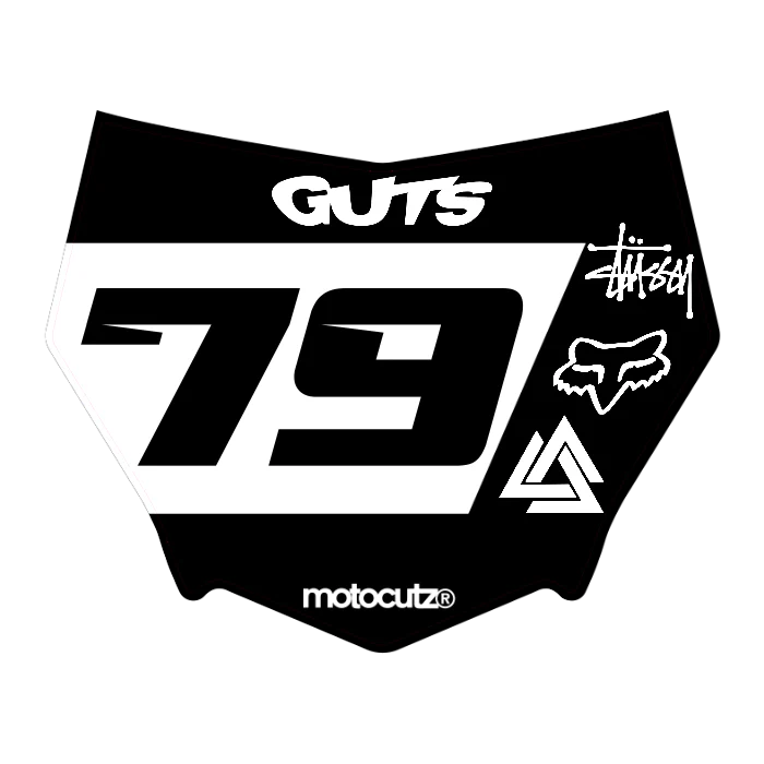 CUSTOM MOTOCUTZ FRONT PLATE DECAL