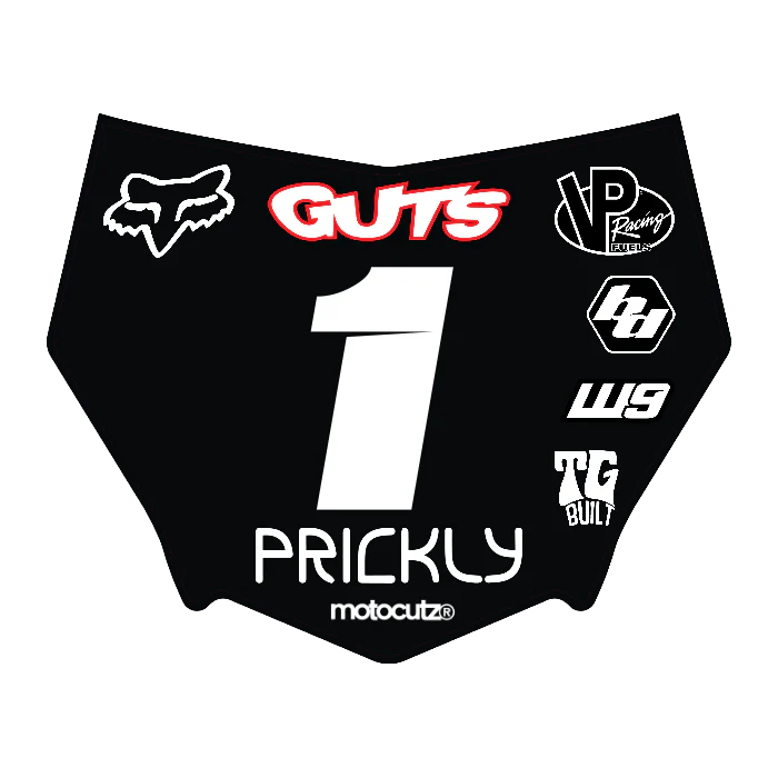 CUSTOM MOTOCUTZ FRONT PLATE DECAL